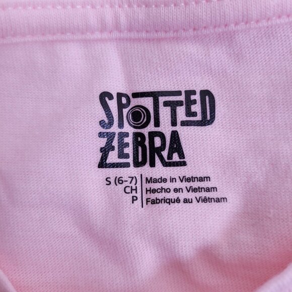 Spotted Zebra Girls Flamingo Skateboard Graphic Short Sleeves Dress Pink Small - Picture 5 of 9